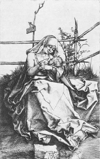 Albrecht Durer Madonna on a Grassy Bench oil painting image